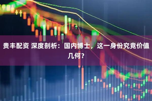 贵丰配资 深度剖析：国内博士，这一身份究竟价值几何？